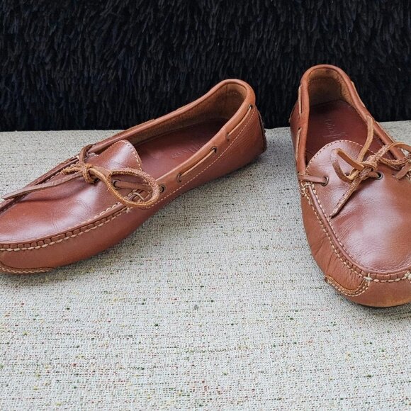 Cole Haan Men Loafer Shoes Slip On Brown Genuine Leather Moccasin Shoes Size 9D - Picture 4 of 10